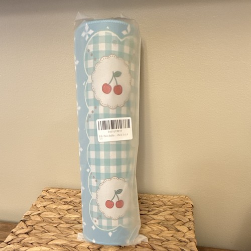 Blue gingham cherry - blue,