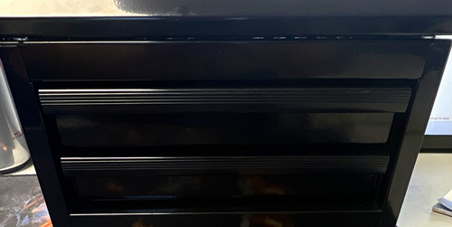 Black glossy metal - desk, tool