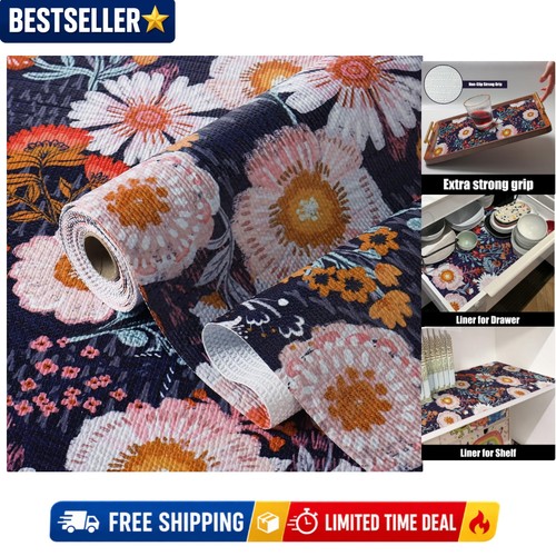 Floral shelf liner drawer - floral,